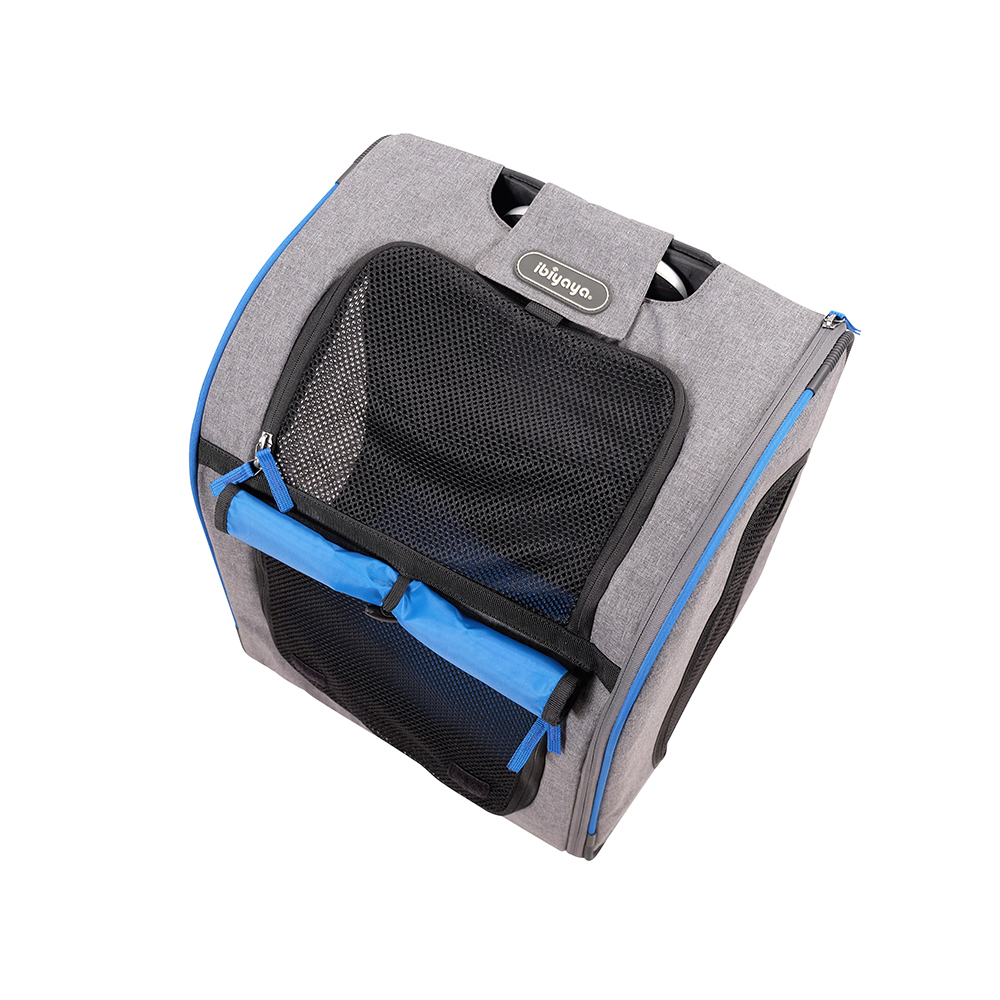 Ibiyaya New Liso Backpack Parallel Transport Pet Trolley - Slate/Sapphire image 7