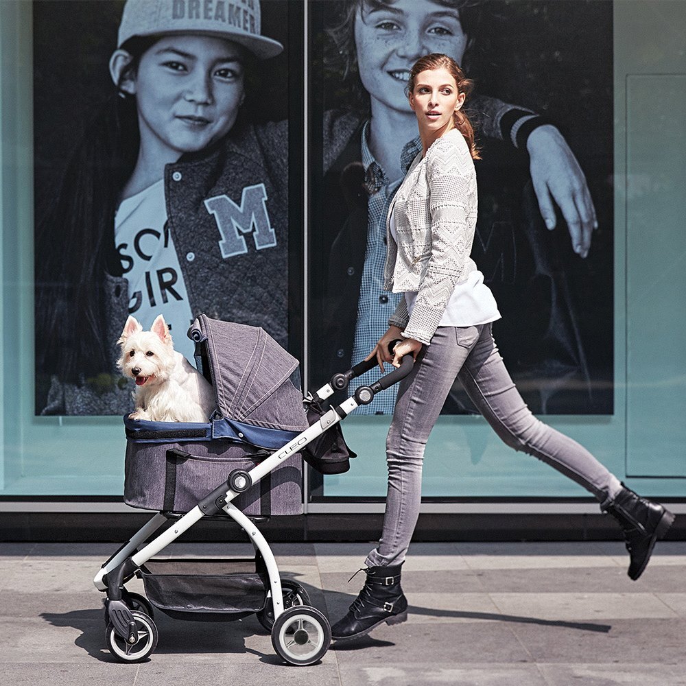 Ibiyaya CLEO Multifunction Pet Stroller & Car Seat Travel System in Denim image 7