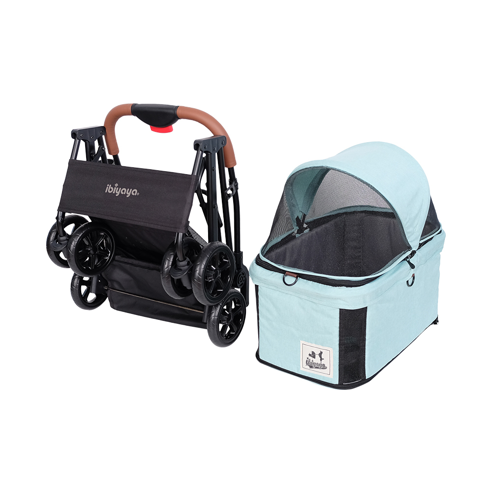 Ibiyaya Travois Tri-fold Pet Travel Stroller System - Spearmint image 7