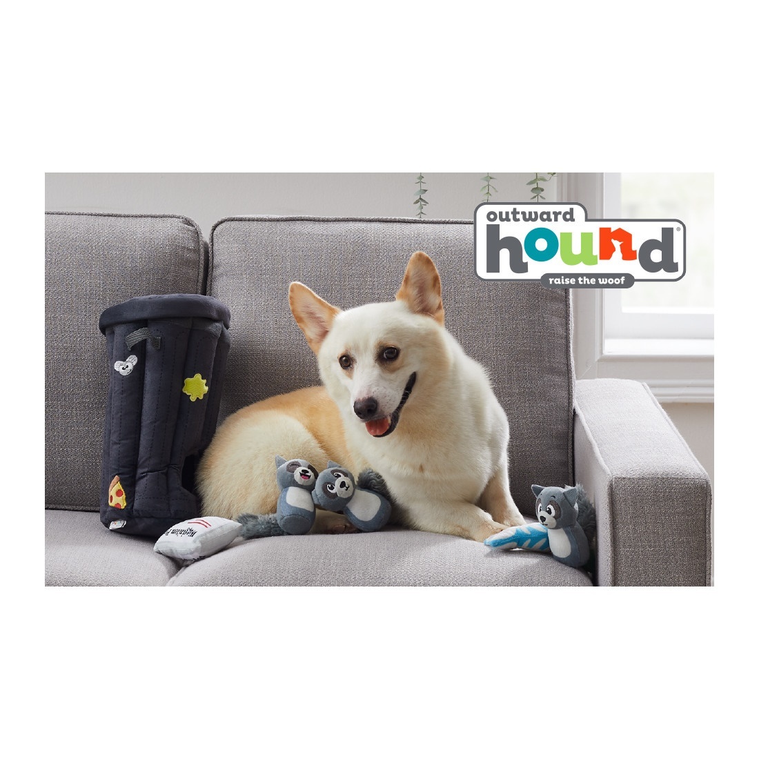 Outward Hound Hide A Raccoon Plush Toy Puzzle
