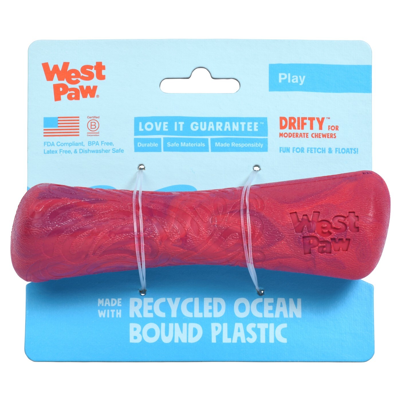 West Paw Seaflex Recycled Plastic Fetch Dog Toy - Drifty image 7