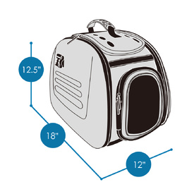 IBIYAYA Classic Foldable Pet Carrier with Multiple Access Points - Beige image 7