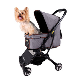 Ibiyaya Speedy Fold Pet Buggy Easy to Store Pet Stroller - Grey Denim image 7