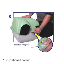 Omega Paw Roll n Clean Easy Clean Covered Cat Litter Box image 7