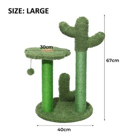 PaWz Cat Tree Scratching Post Cactus Shape Cat Scratcher Furniture Condo Tower image 7