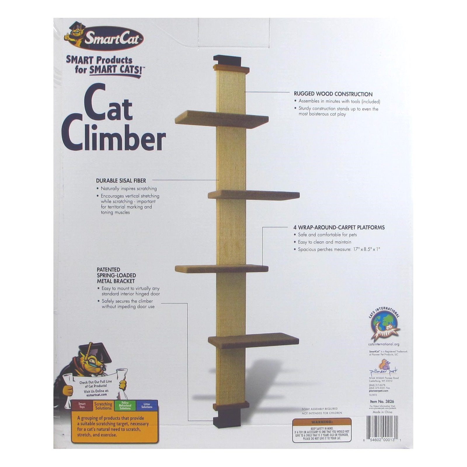 SmartCat Multi-Level Over-the-door Cat Climber Scratch Tower image 8