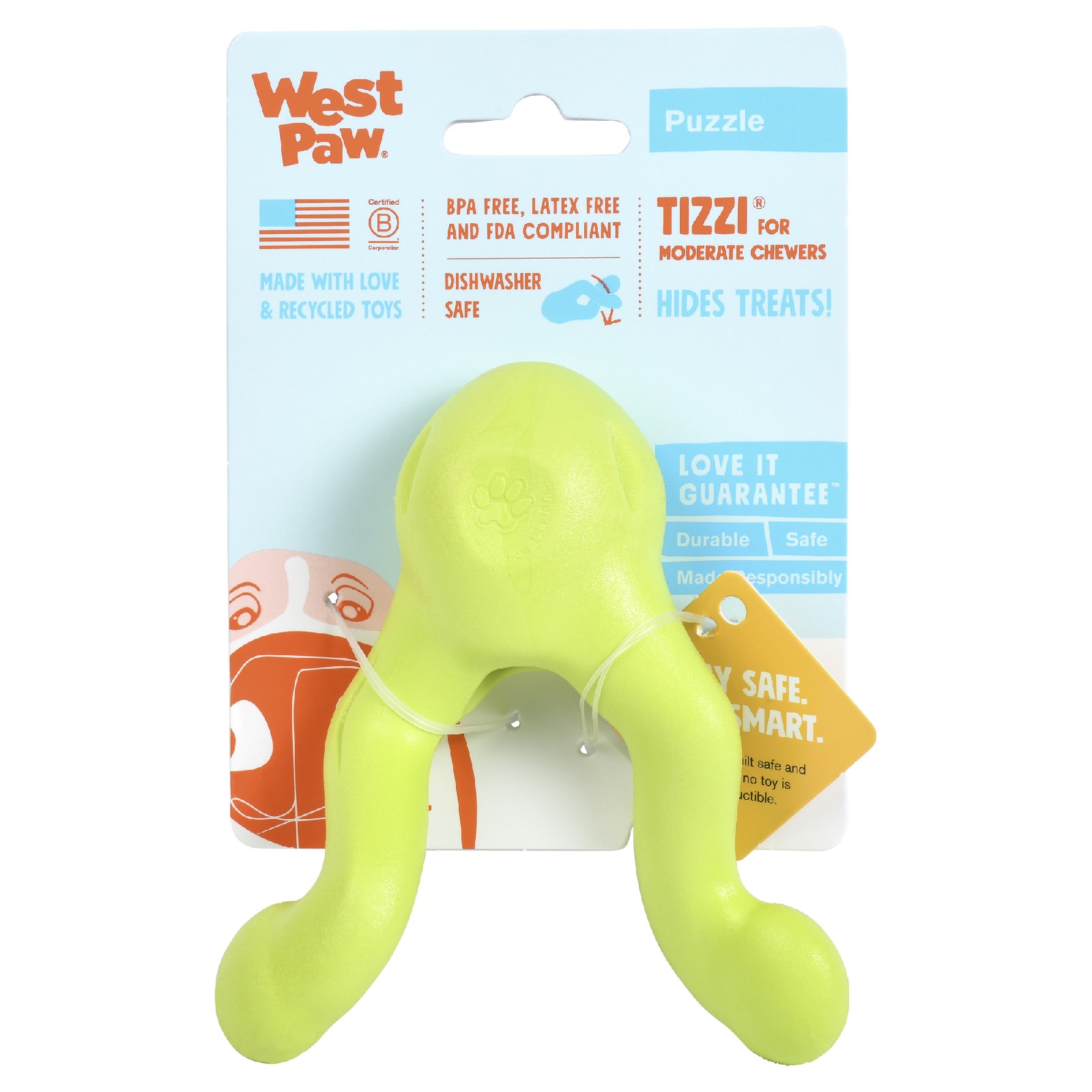 West Paw Tizzi Treat & Tug Toy for Tough Dogs image 8