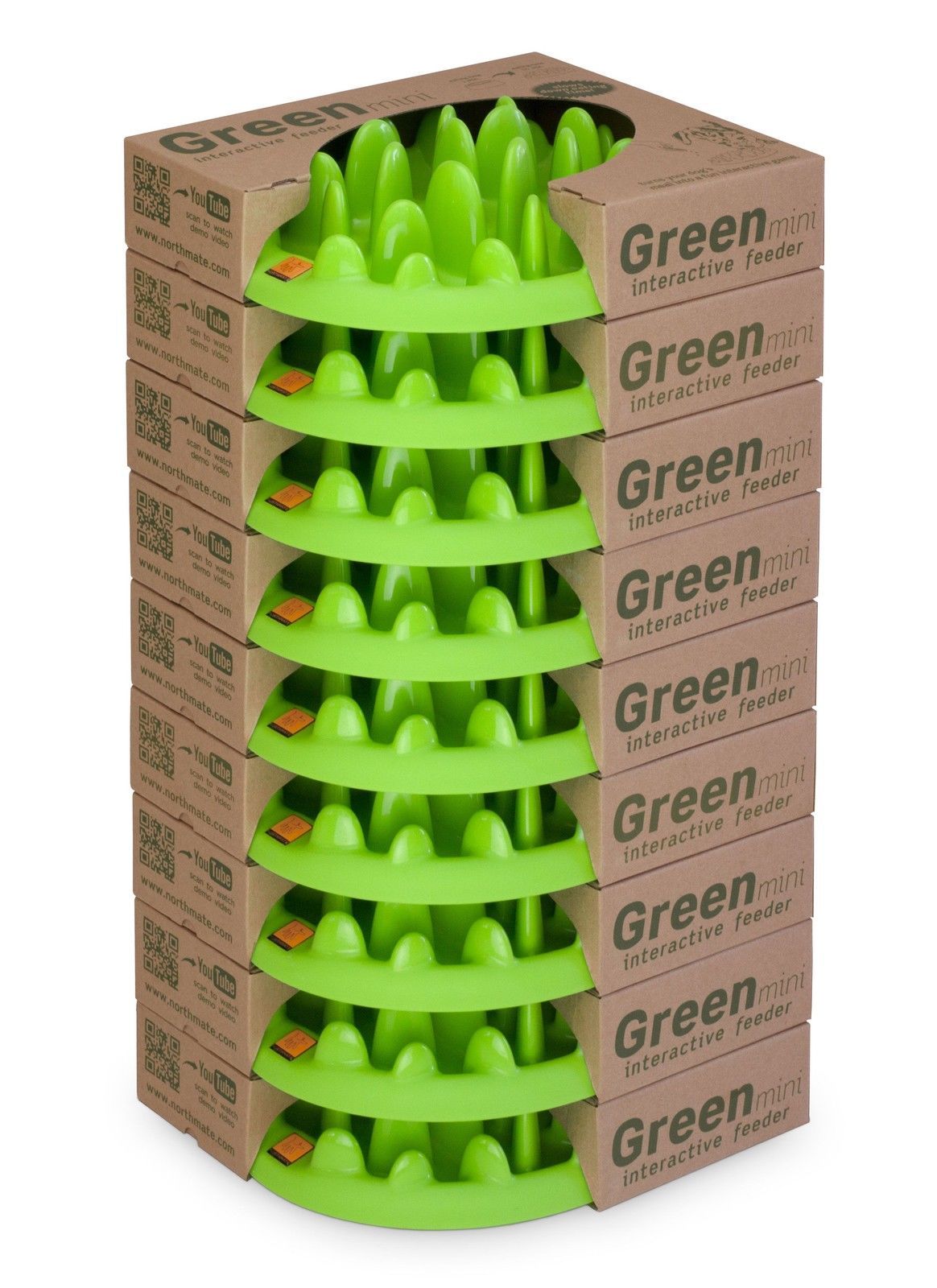 Green mini shop interactive feeder