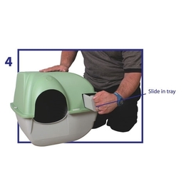 Omega Paw Roll n Clean Easy Clean Covered Cat Litter Box image 8