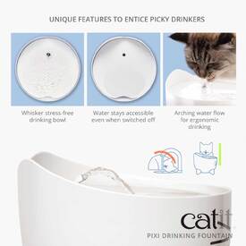 Catit Pixi Fountain with Refill Alert for Cats & Dogs - 2.5 Litres in Pink or Blue image 8