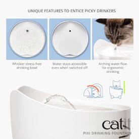 Catit Pixi Fountain with Refill Alert for Cats & Dogs - 2.5 Litres in Pink or Blue image 8