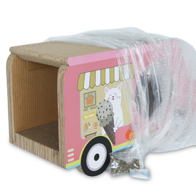 Zodiac Cardboard Cat Scratcher & Lounger - Pink Ice Cream Van image 8