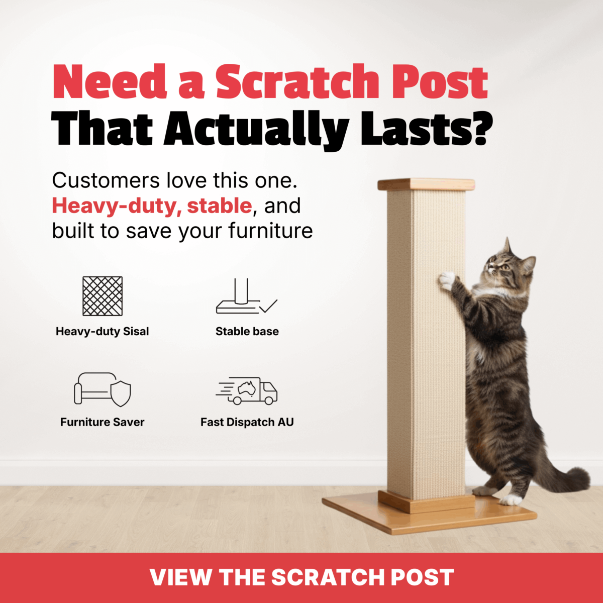 SmartCat Ultimate Heavy-Duty Sisal Cat Scratch Post