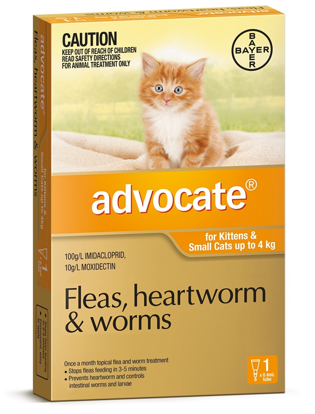Advocate Flea & Worm Control for Cats under 4kg eBay