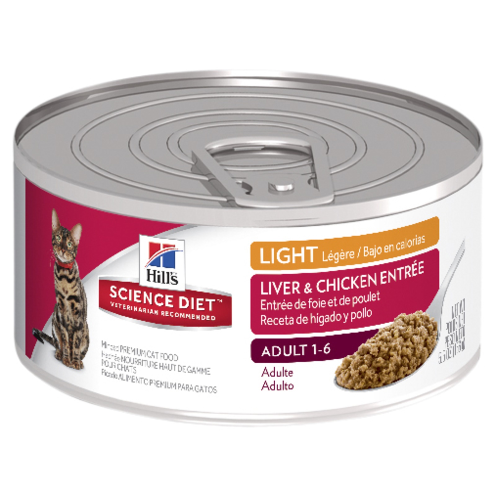 Hills Science Diet Feline Adult Light Liver & Chicken Entrée Wet Cat Food
