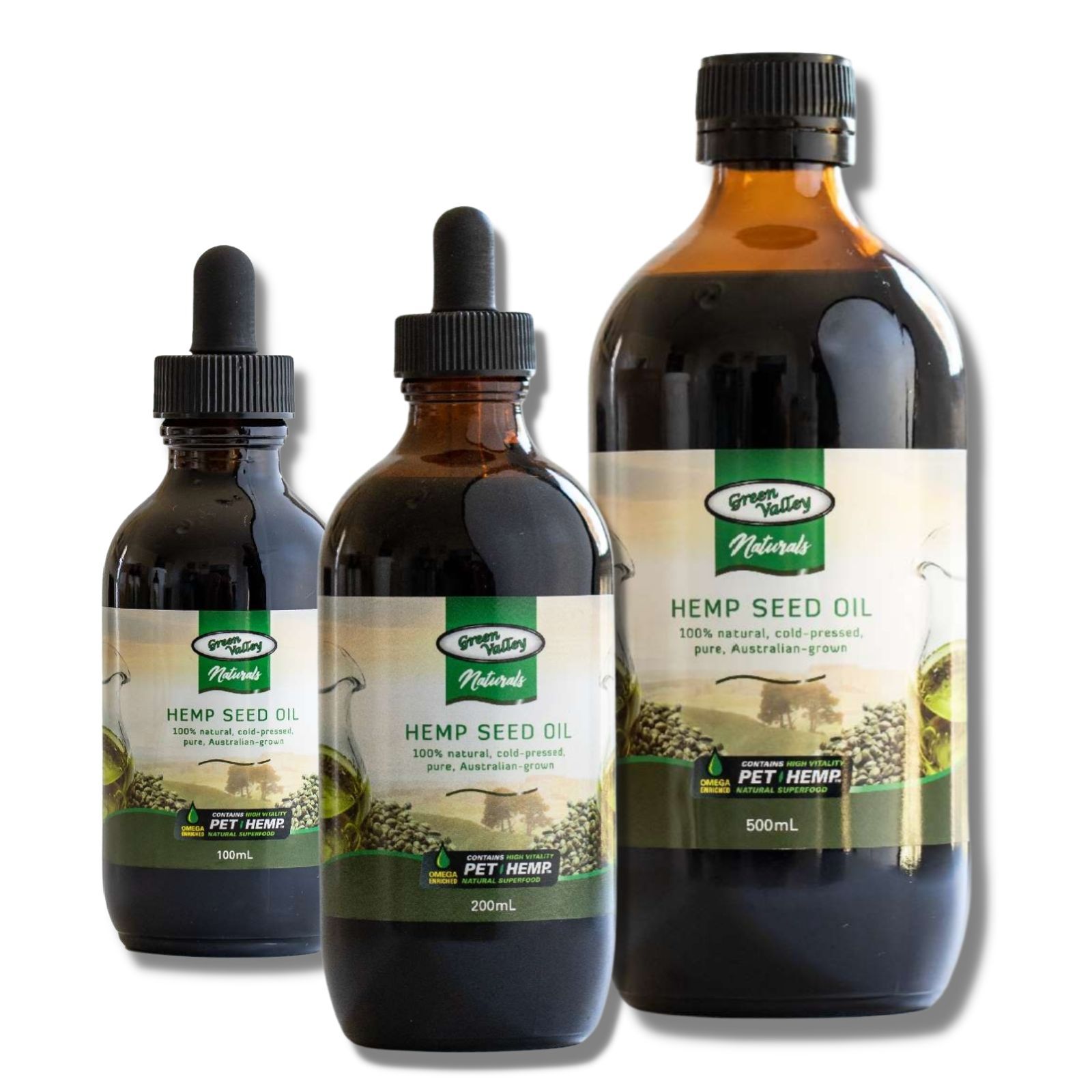 Green Valley Naturals Pure Australian Hemp Seed Oil for Cats & Dogs