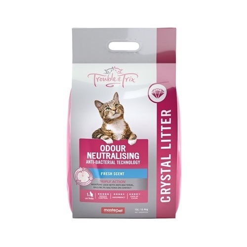 Trouble & Trix AntiBacterial Crystal Cat Litter 15L