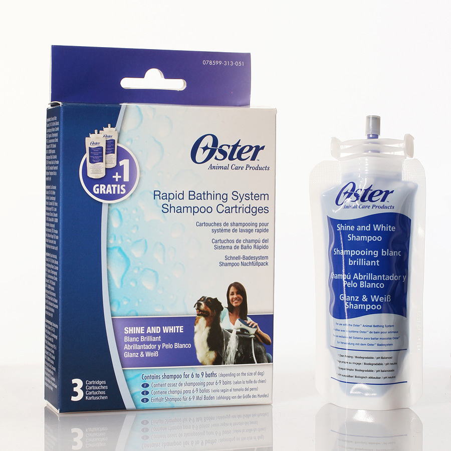 Oster Rapid Bath Shine and White Shampoo for Dogs