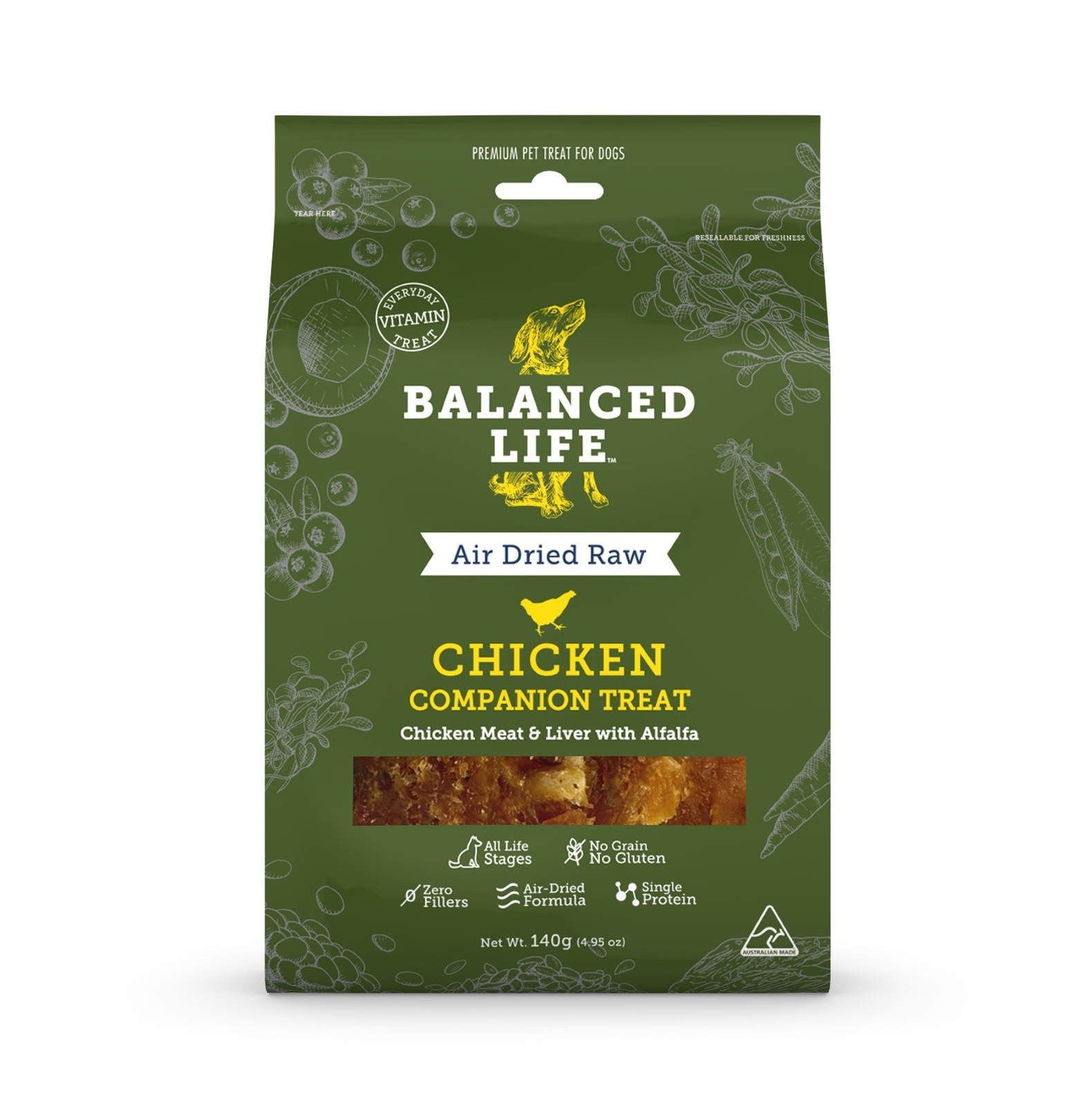 Balanced Life Air Dried Grain Free Single Protein Dog Food - Salmon - 3.5kg
