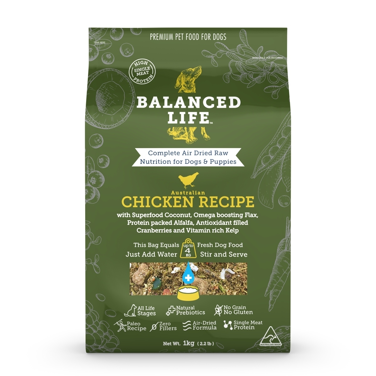 Vet's all Natural Balanced Life AirDried Dog Food