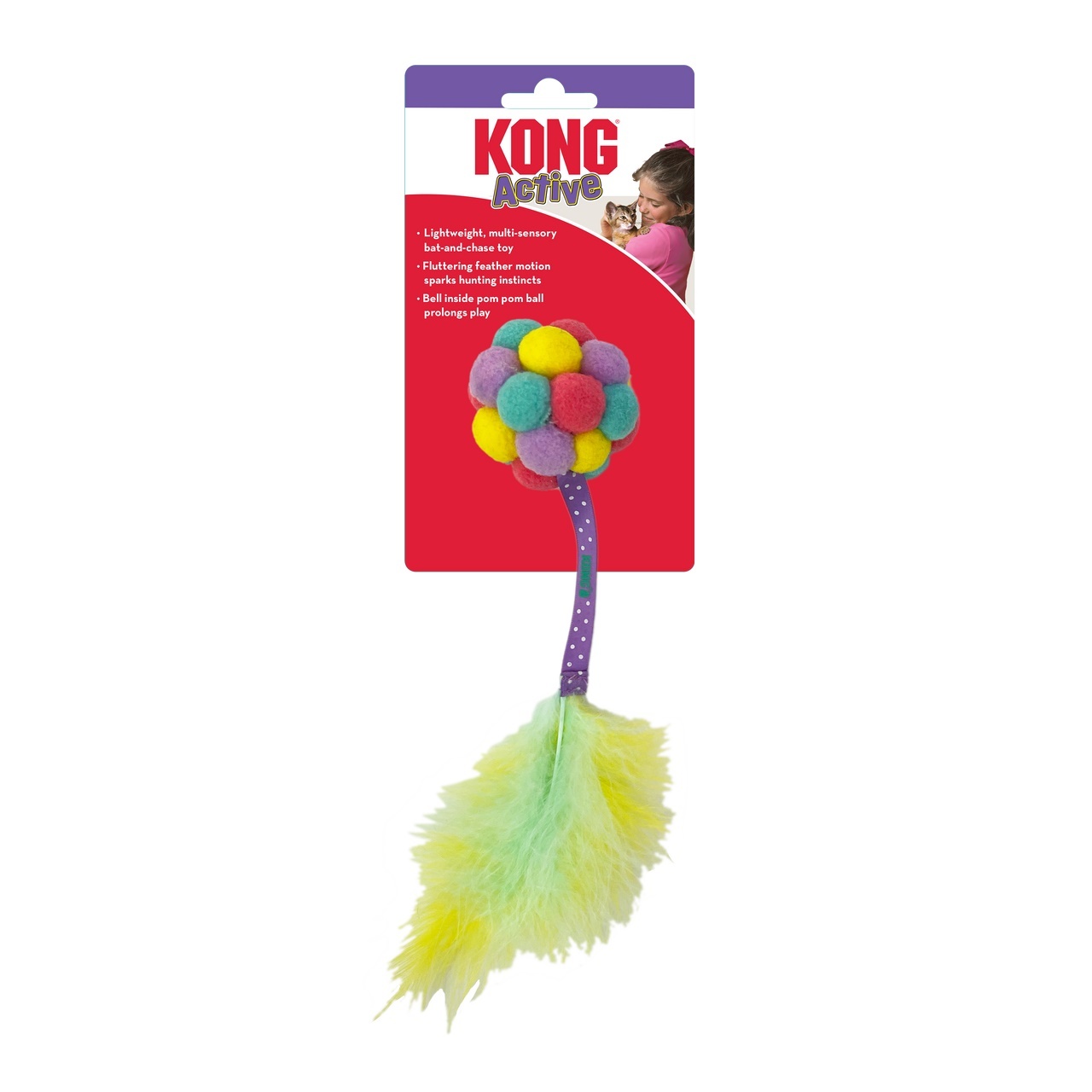 KONG Active Bubble Ball Cat Teaser Pack of 3 Kong
