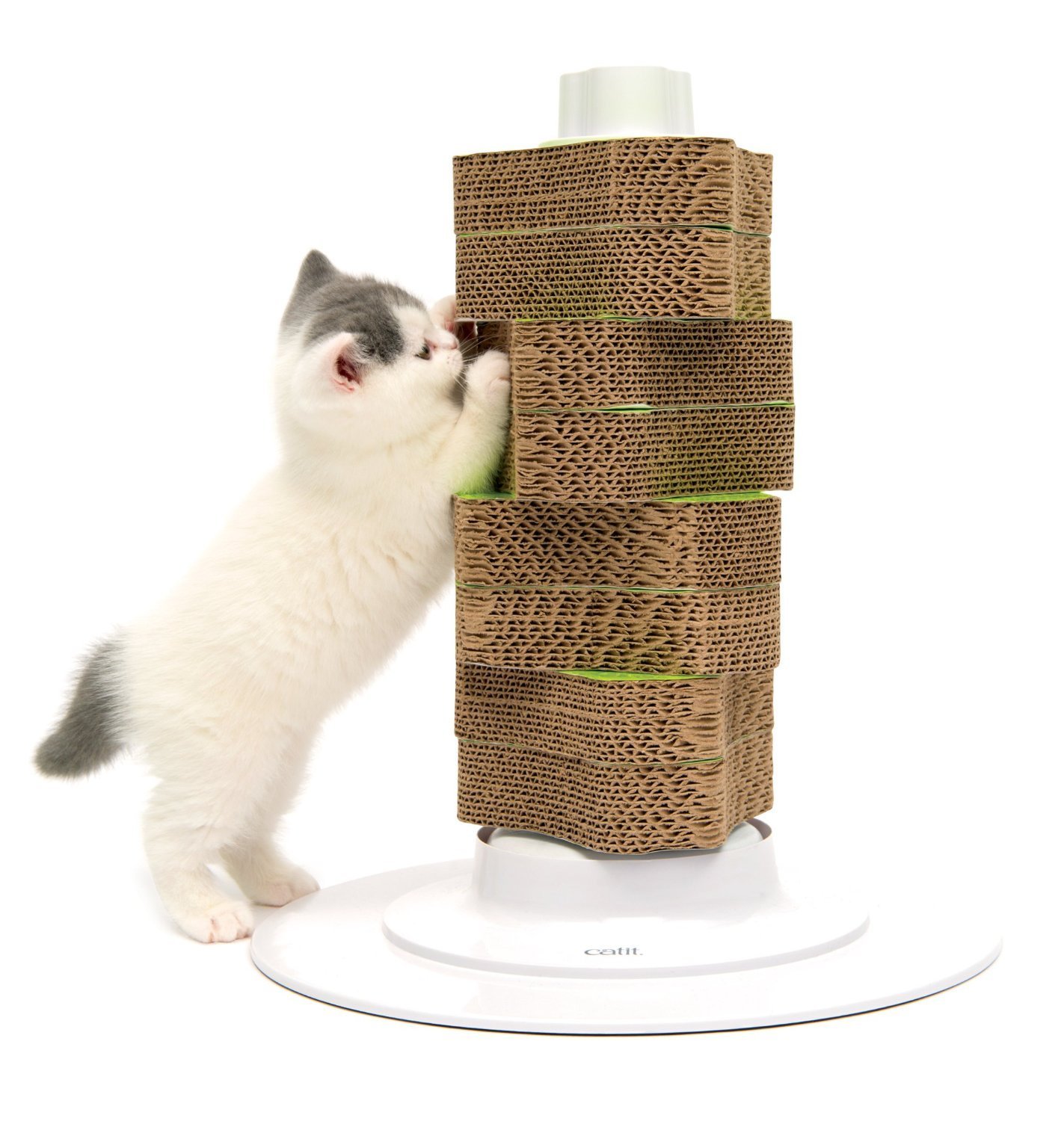 Catit 2.0 Cardboard Scratch Tower for Cats with Replaceable Scratch
