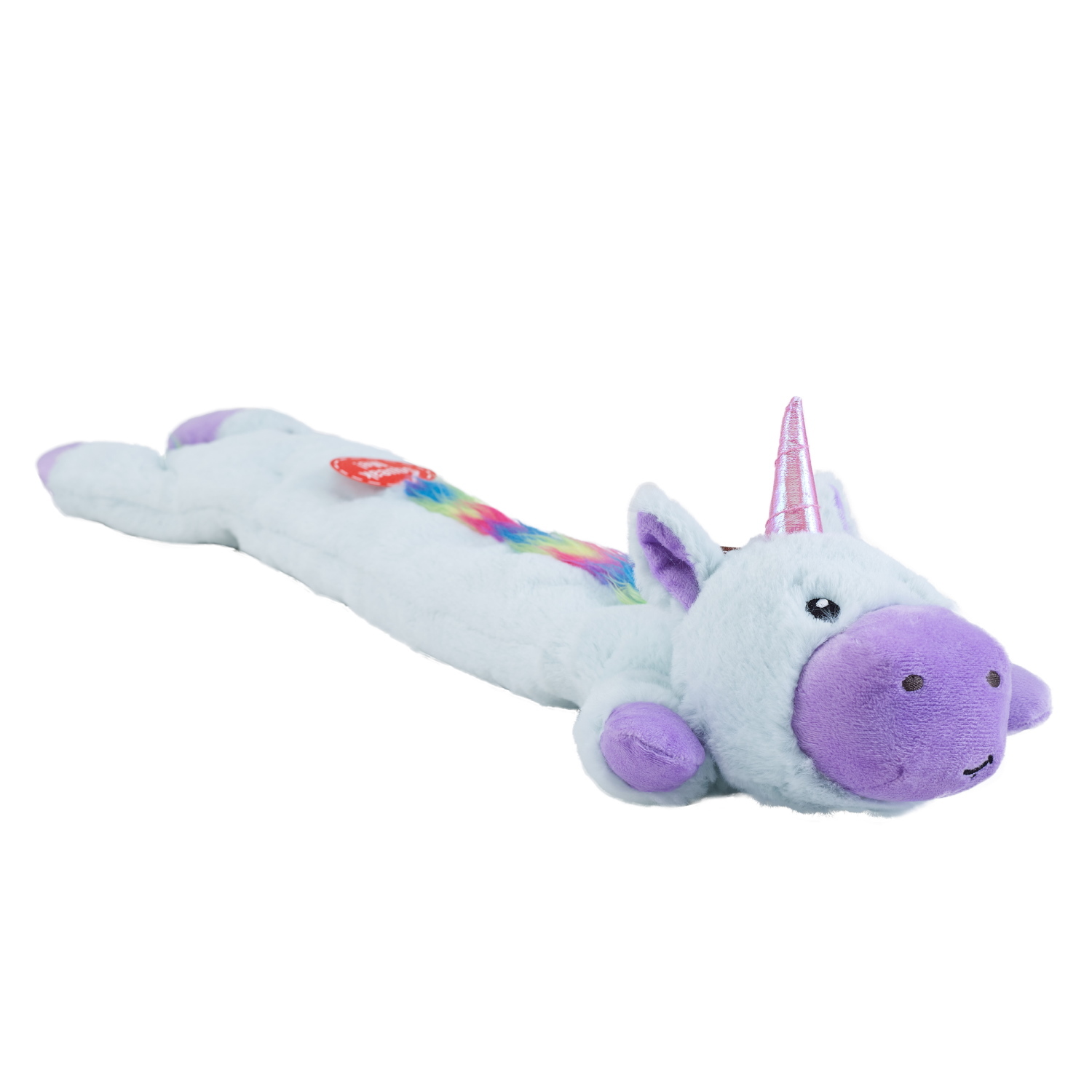 Charming Pet Longidudes Extra Long Unicorn Plush Squeaker Dog Toy