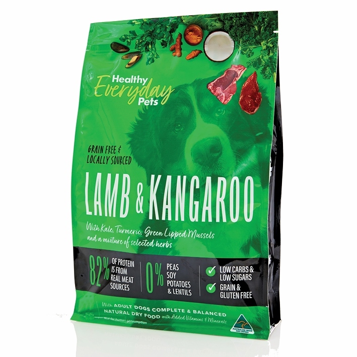 Healthy Everyday Pets Kangaroo & Lamb 12kg Free Dry Dog Food