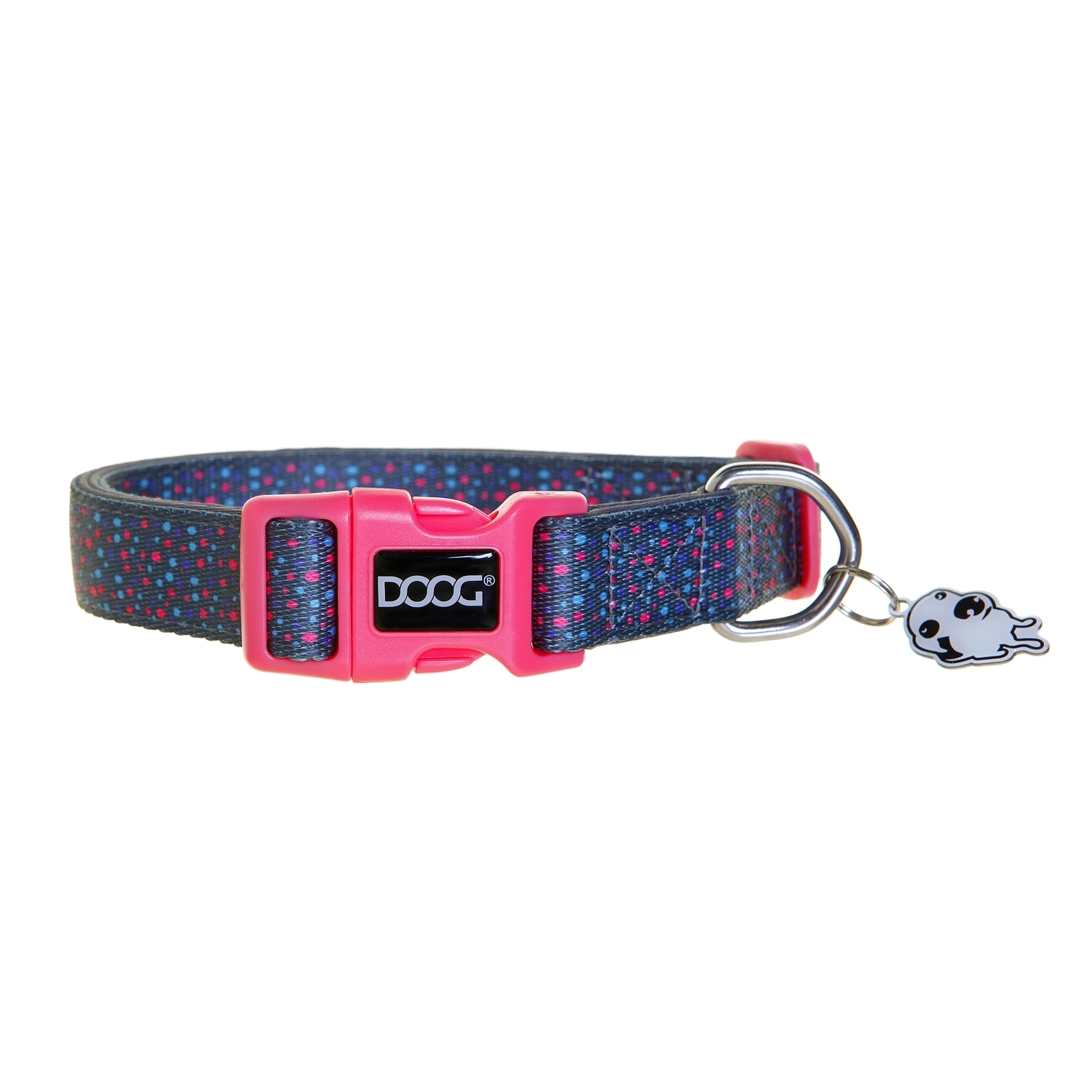 Doog Neoprene MultiColoured Spot Dog Collar