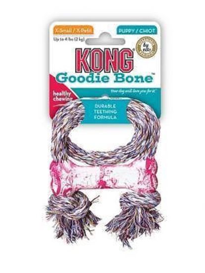 KONG Goodie Bone with Rope Puppy Toy