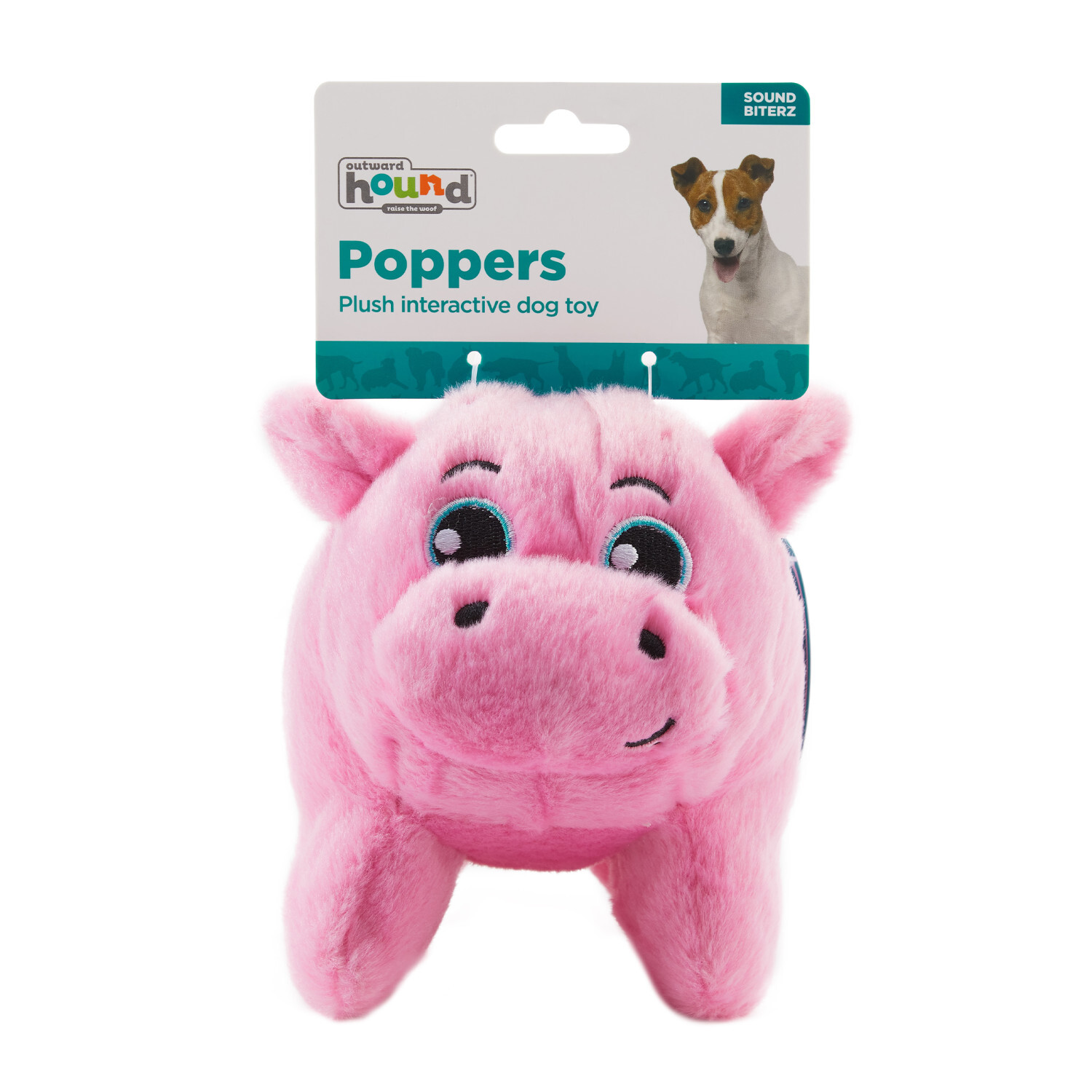 Outward Hound Tail Poppers Pig Plush Extra Small Dog Toy