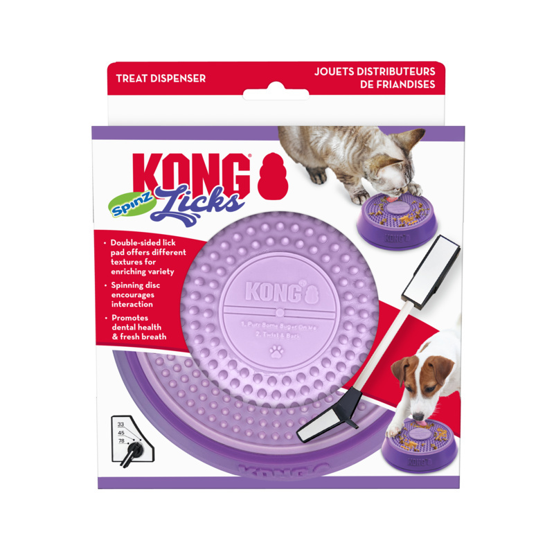 KONG Licks Spin Multi Layered Spinning Food Bowl Bulk Packs of 3 Kong