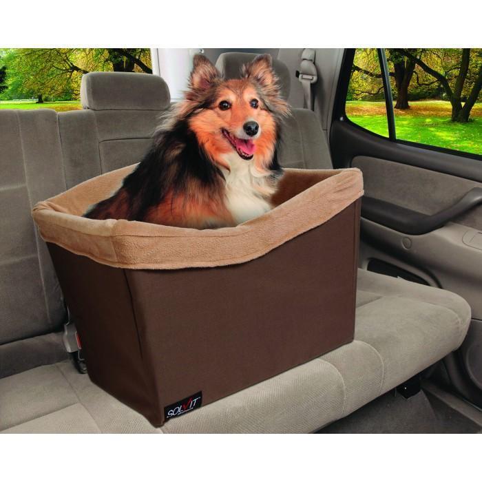 Happy Ride Solvit Jumbo On Seat Booster Safety In Chocolate For Dogs Small To Medium - Safest Car Booster Seats For Dogs