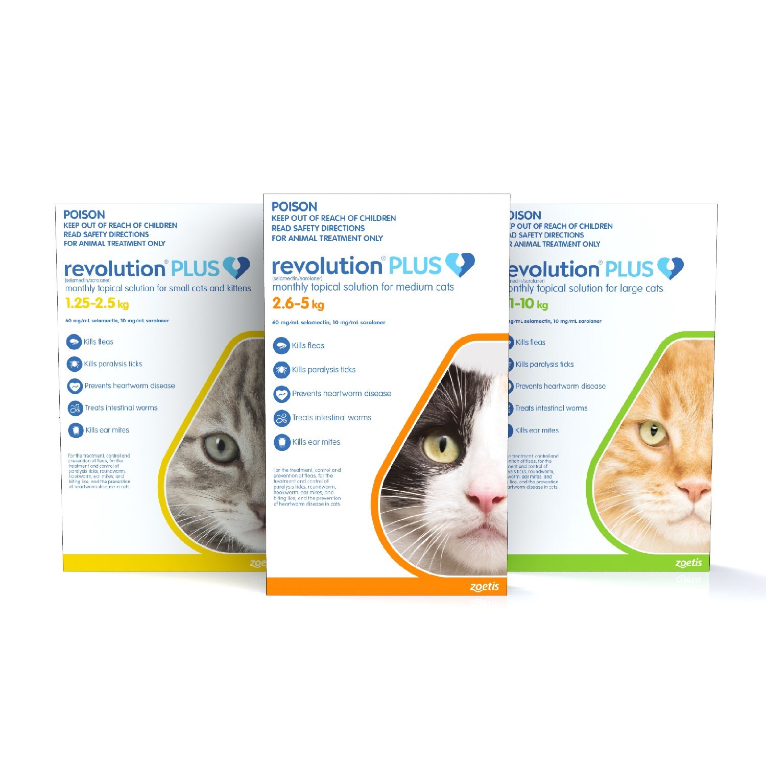 Revolution Plus Flea Worm Tick For Kittens Adult Cats 3 Pack