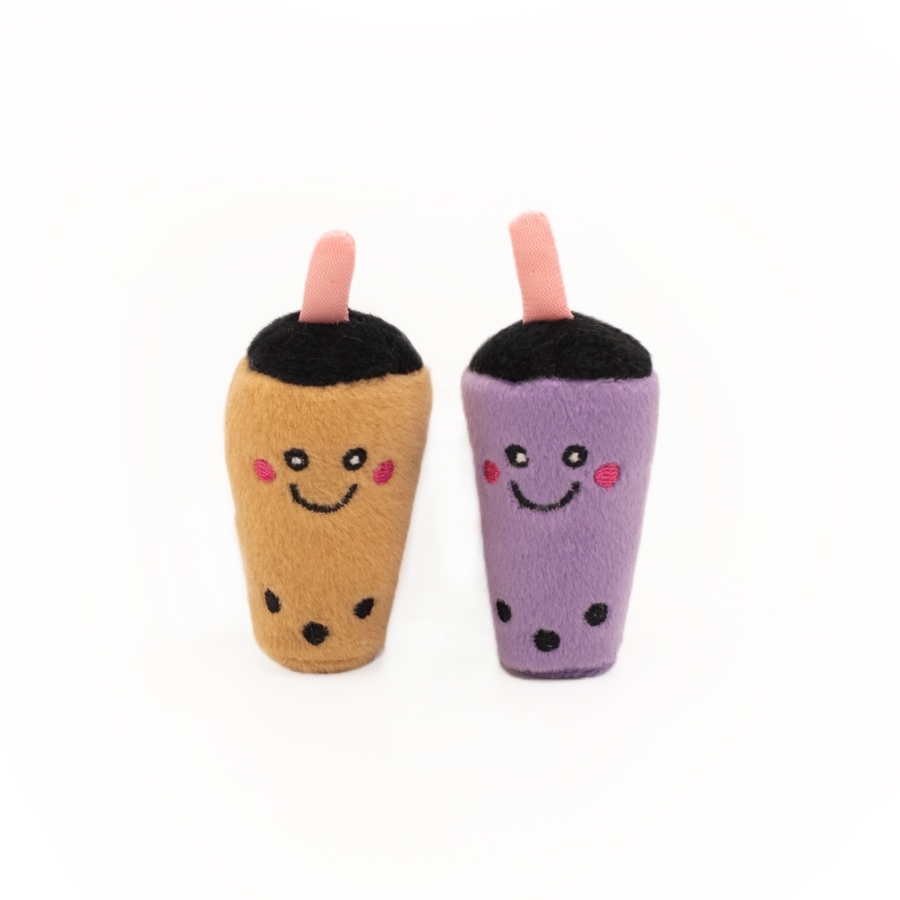 ZippyClaws NomNomz Milk Tea and Taro 2Pack Catnip Cat Toys