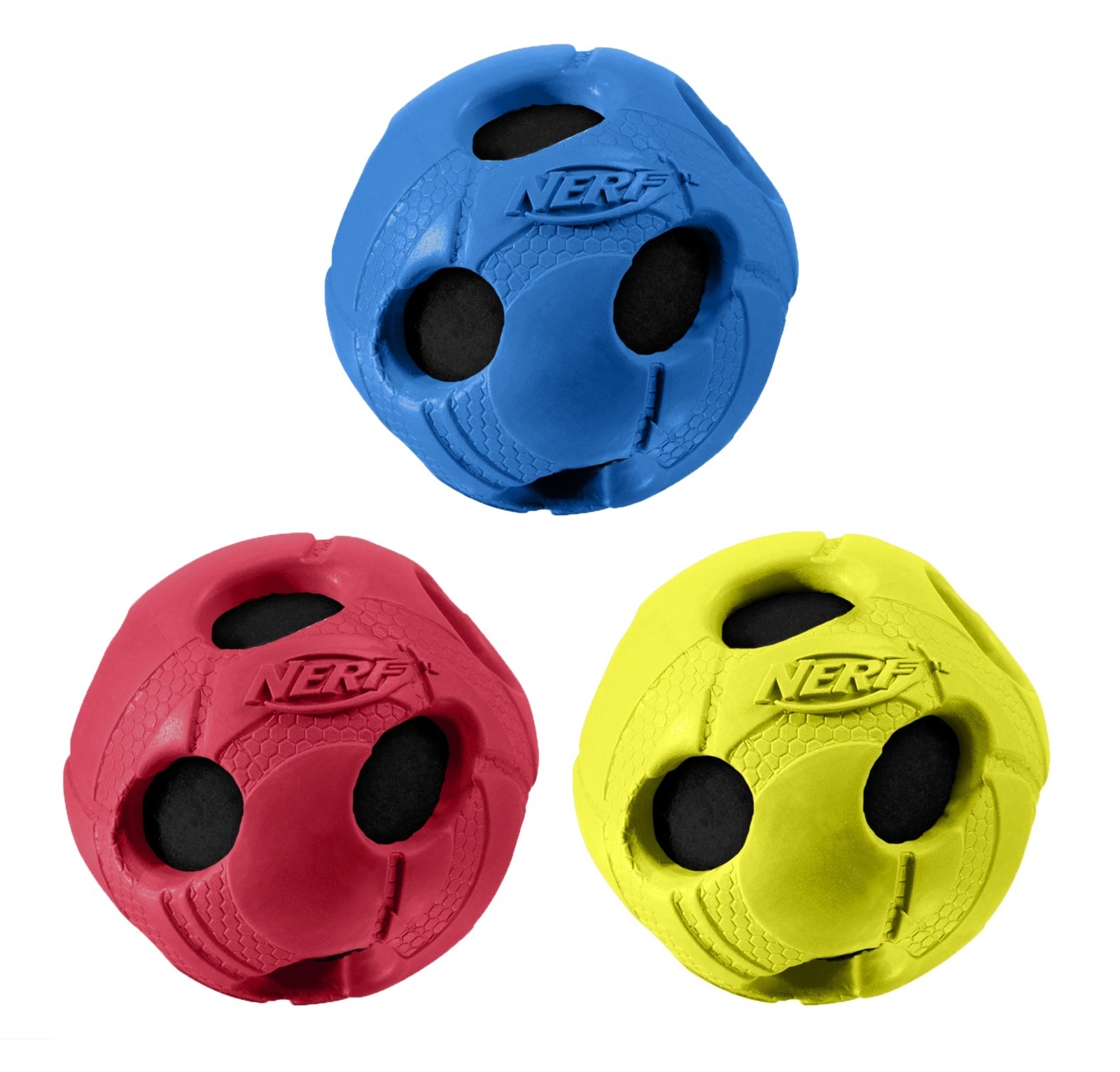 Nerf Dog Toy Rubber Wrapped Bash Tennis Ball Choose your Size & Colour! eBay