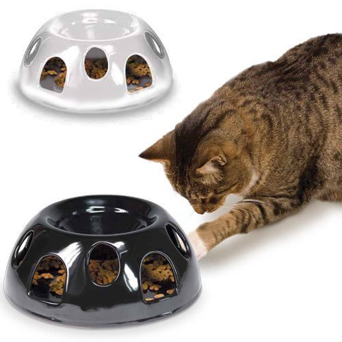 Ceramic slow best sale feed cat bowl