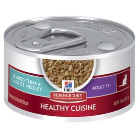 Hills Science Diet Adult 11+ Healthy Cuisine Tuna & Carrot Medley Cat Food 79g x 24 Cans