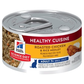 Hills Science Diet Adult 7+ Healthy Cuisine Chicken & Rice Medley Cat Food 79g x 24 Cans