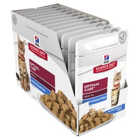 Hills Science Diet Adult Optimal Care Ocean Fish Cat Food 85g x 12 Pouches