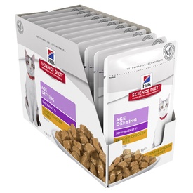 Hills Science Diet Adult 11+ Age Defying Chicken Cat Food 85g x 12 Pouches