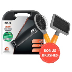 Wahl KM2 Pet Clipper + BONUS Grooming Brushes