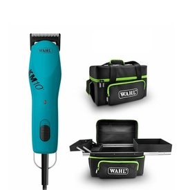 Wahl KM10 Heavy Duty Teal Pet Clipper with Bonus Large Cooler Carry Case