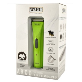 Wahl ARCO Cordless Rechargable Pet Grooming Clipper in Lime Green