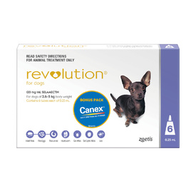 Revolution Flea Control for Dogs 2.6-5kg w/ All Wormer 6 Pack + BONUS 2