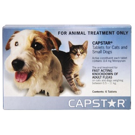 Capstar Fast Flea Knockdown for Cats and Dogs - Blue - Cat & Small Dogs