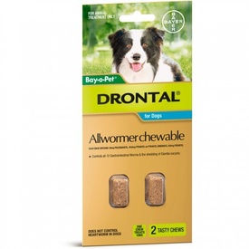 Drontal All-Wormer for Medium Dogs up to 10kg - 2 Chews