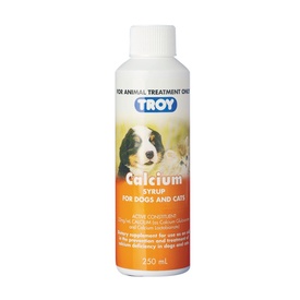 Troy Calcium Syrup Oral calcium supplement for Dogs & Cats 250mL