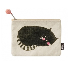Mozi "Feline Fine" Zippered Coin & Poo Bag Holder Purse