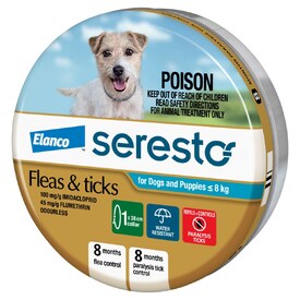 Seresto Flea & Tick Collar (lasts up to 8 months) - Dogs Under 8kg